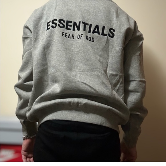 Fear of God Essentials Hoodies Pullover Dark Oatmeal - Picture 3 of 12
